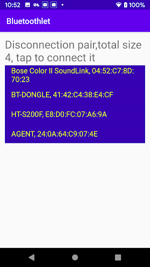 BluetoothLet Screenshot 2