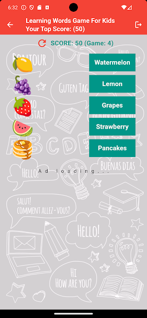 Learning words game for kids Screenshot 2