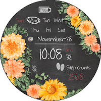 BFF34- Blackboard Art Flower