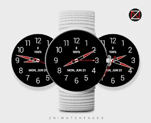 Black Analogue X Watch Face Screenshot 1