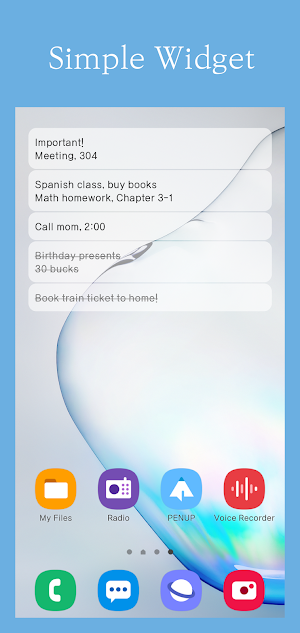 Simple Checklist - Widget, Mem Screenshot 1