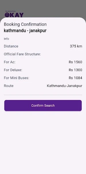 Okay Journey App - Bus Ticket Screenshot 1