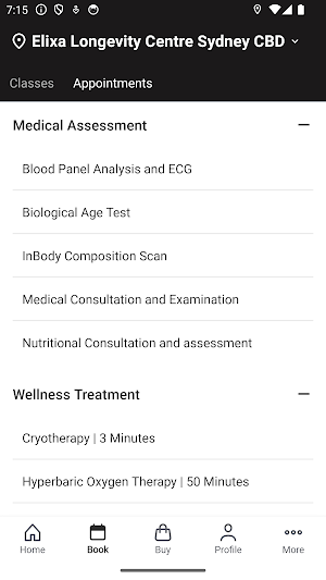 Elixa Longevity Centre Screenshot 1