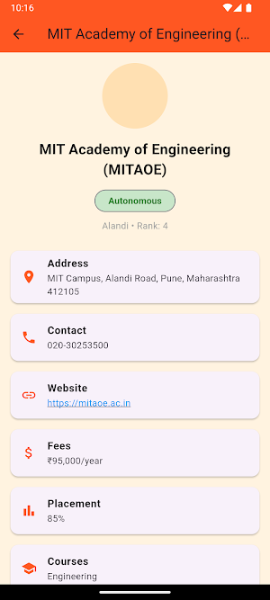 SPPU COLLEGES Screenshot 1