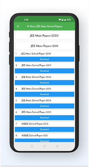 19 Years JEE Main Solved Papers Screenshot 1