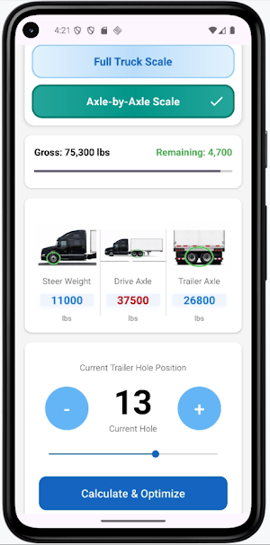 Axle Weight Scale for Trucker Screenshot 0