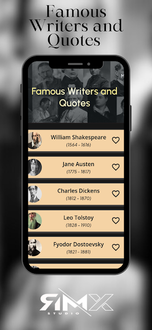 Famous Writers and Quotes Screenshot 0