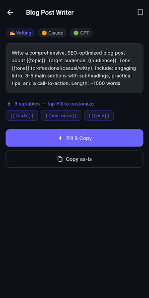 PromptCrate: AI Prompt Manager Screenshot 2