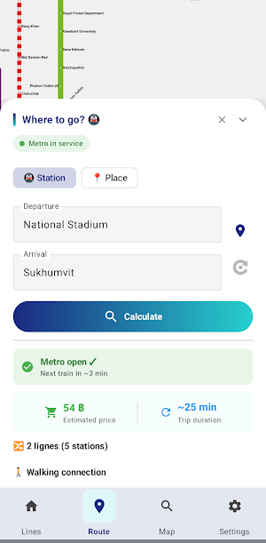 Bangkok MRT & BTS : Métro Screenshot 2