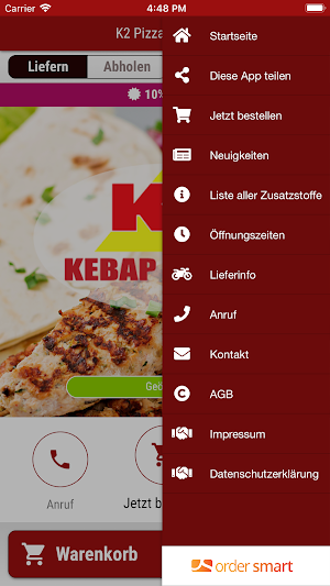K2 Pizza & Kebap Screenshot 1