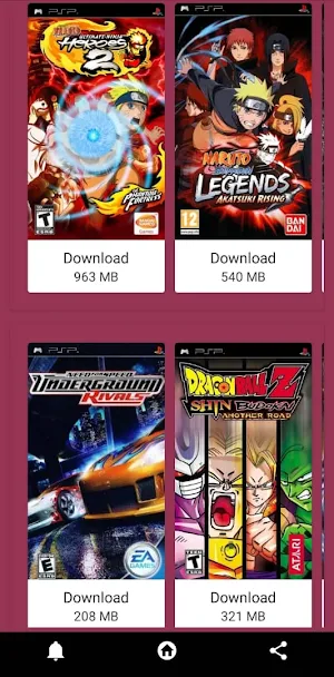 PSP Games Files Downloader Screenshot 0