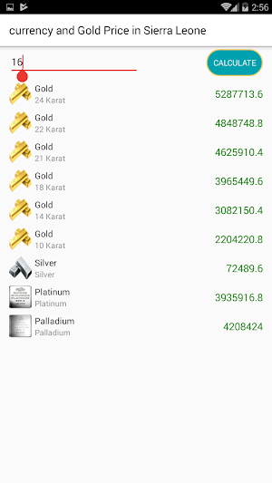 currency & Gold Price in Sierra Leone Screenshot 3