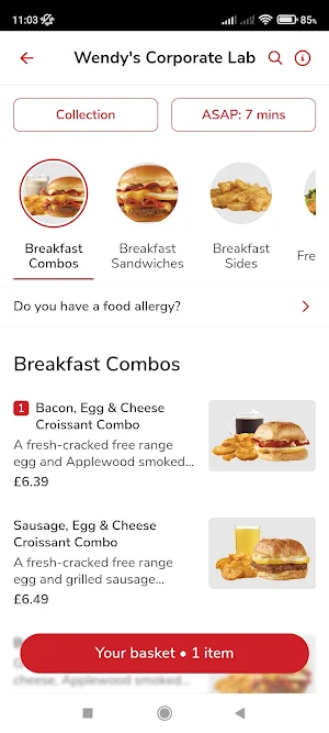 Wendy's UK Screenshot 1