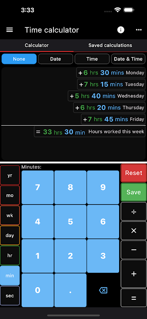 Time Calculator Tools Screenshot 1