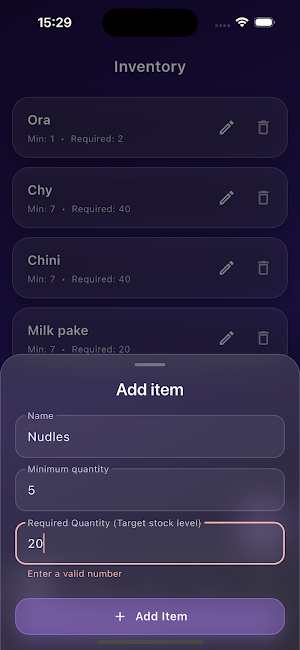 Groceries App Screenshot 0