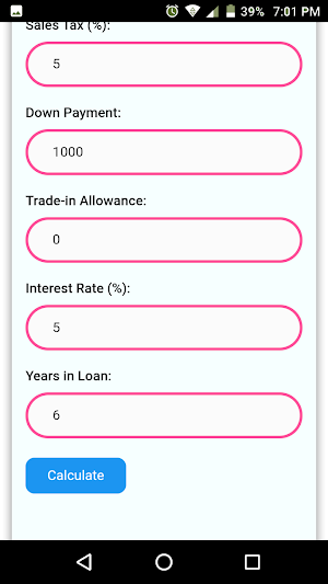 Car Loan Calculator Screenshot 1