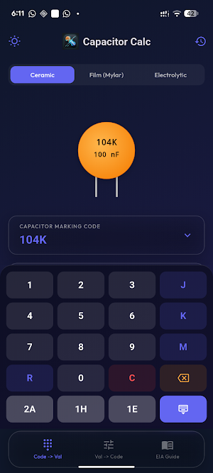 Capacitor Code Calculator Screenshot 0