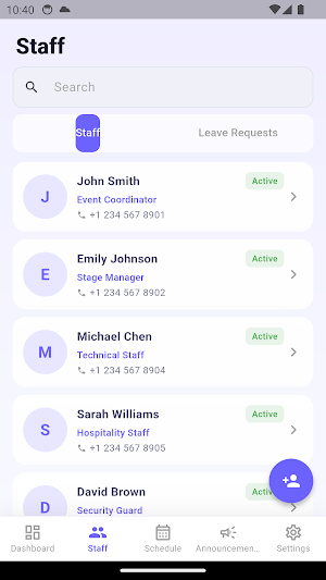 Event Staff Commander Screenshot 1