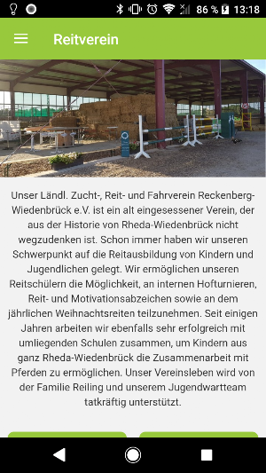 Reitverein Wiedenbrück e.V. Screenshot 1