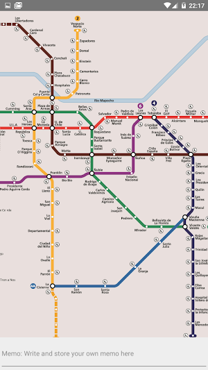 Santiago Metro Train Bus Map Screenshot 1