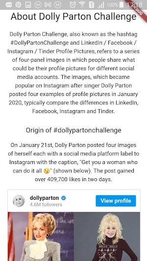 Dolly Parton Challenge Screenshot 0