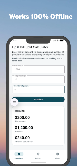 Tip & Bill Split Calculator Screenshot 3