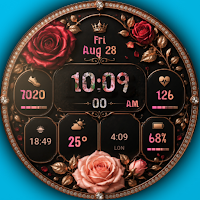 A144 Rose Digital Watch Face