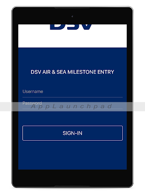 DSV Air & Sea - Milestone Entry App Screenshot 2