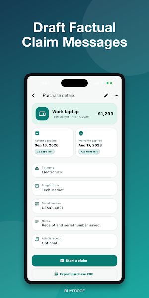 BuyProof: Receipt & Warranty Screenshot 0