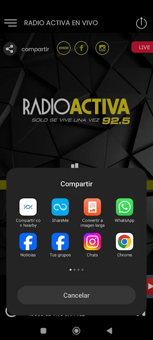 Radio Activa en vivo Stream Screenshot 1