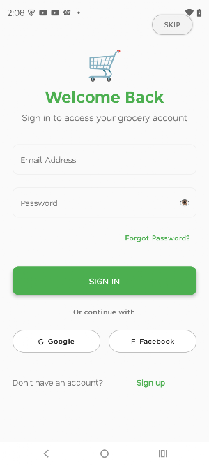 E Grocery Admin Screenshot 3