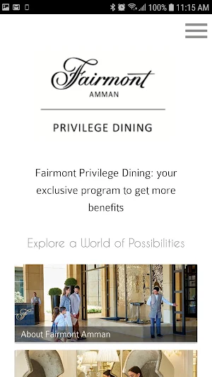 Fairmont Privilege Dining Screenshot 0
