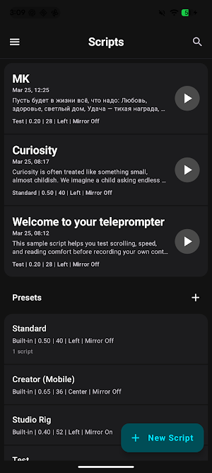 EyeLine Teleprompter Screenshot 3