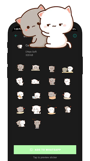 600+ Cute Cat Stickers Screenshot 3