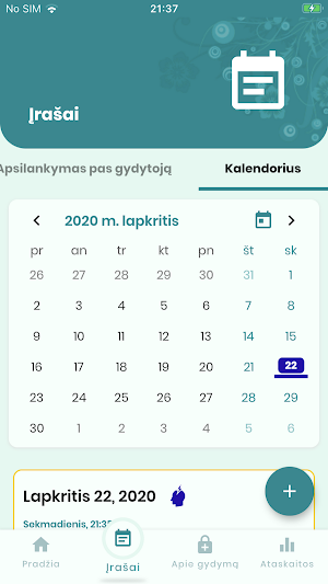 Migrenos kompasas - programėlė migrena sergantiems Screenshot 1