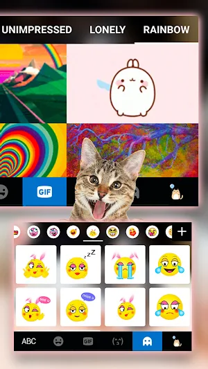 Cute Kitty 2 Keyboard Background Screenshot 3