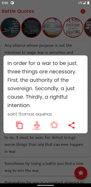 Battle Quotes and Sayings Screenshot 0