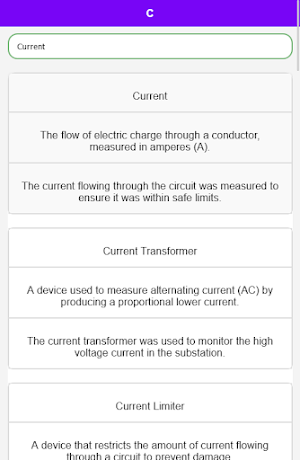 Electrical Dictionary Screenshot 3