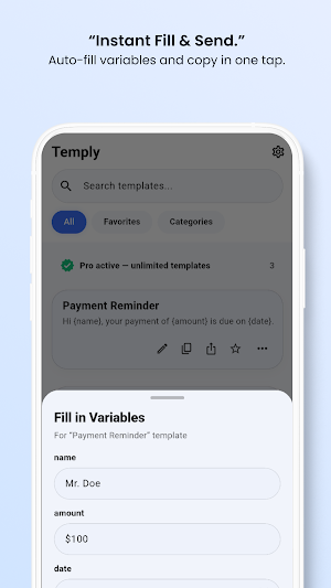 Temply: Quick Text Templates Screenshot 3