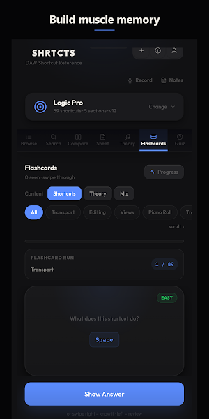 SHRTCTS: DAW Shortcuts Screenshot 2
