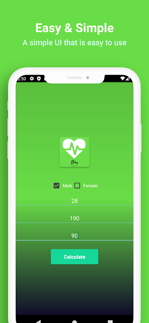 BMR Calculator Screenshot 2