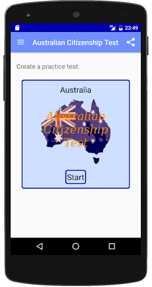 Australian Citizenship Test Screenshot 0