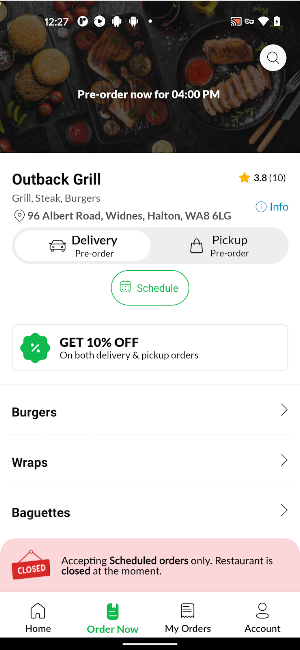 Outback Grill Screenshot 2