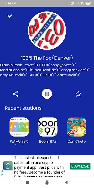 Denver Radio 103.5 The Fox Screenshot 3