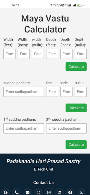 Maya Vastu Calculator Screenshot 0