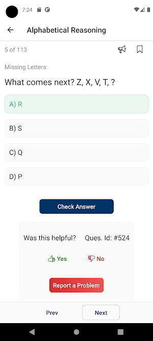 Logical Reasoning & Analysis Screenshot 1