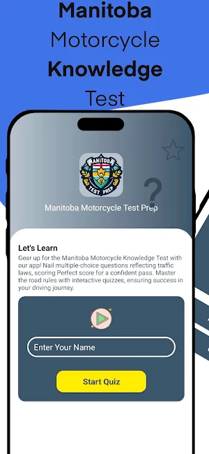 Manitoba Motorcycle Test Prep Screenshot 0