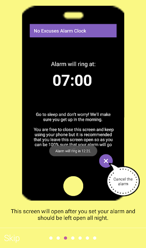 No Excuses Alarm Clock Screenshot 2