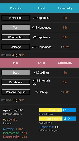 Progress Knight: Mobile Screenshot 1