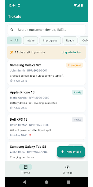 RepairProof: Phone Repair Log Screenshot 0